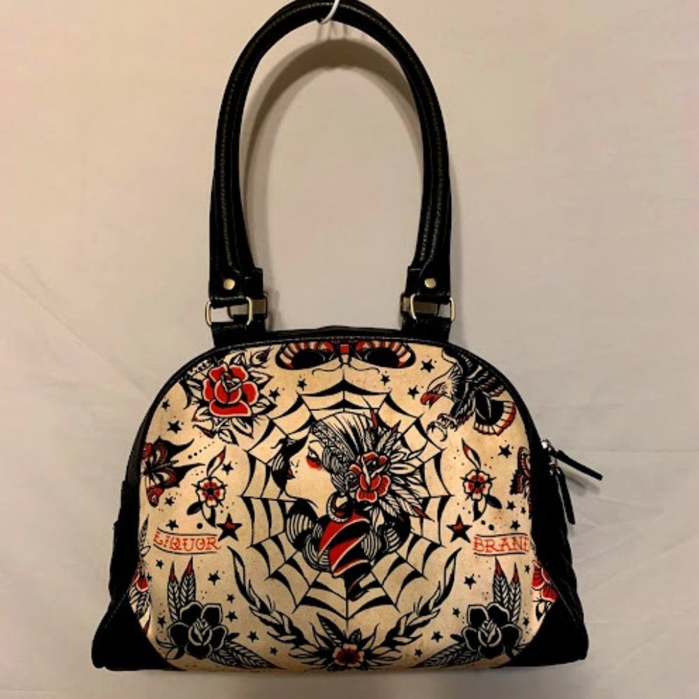 Liquor Brand Gypsy Queen Flash Tattoo Art Bowling Bag, Purse, or Handbag
